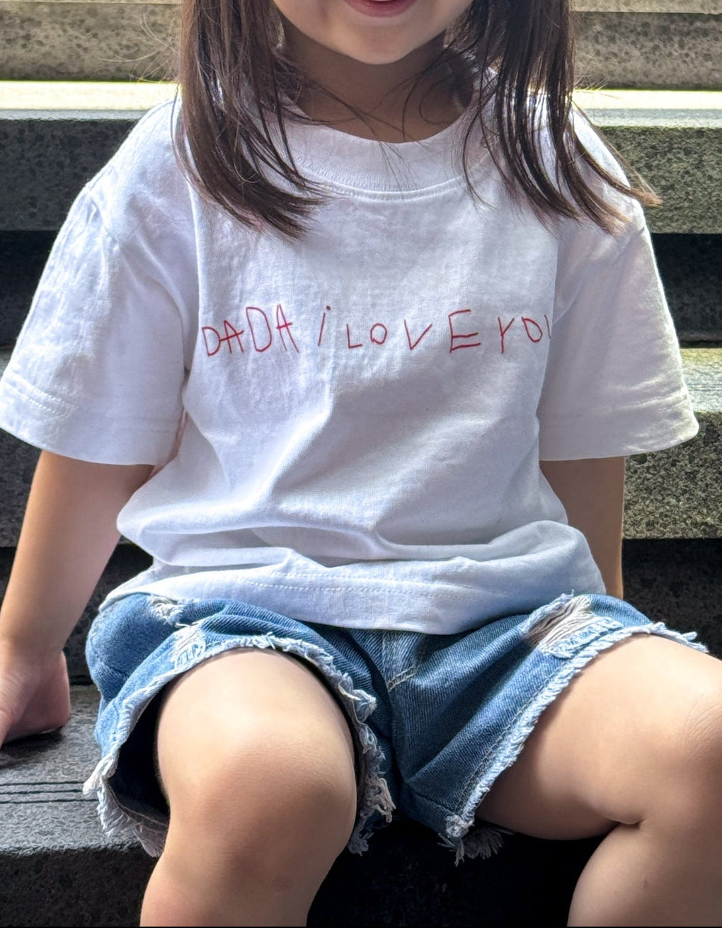 dada ily kids tee in white (preorder)