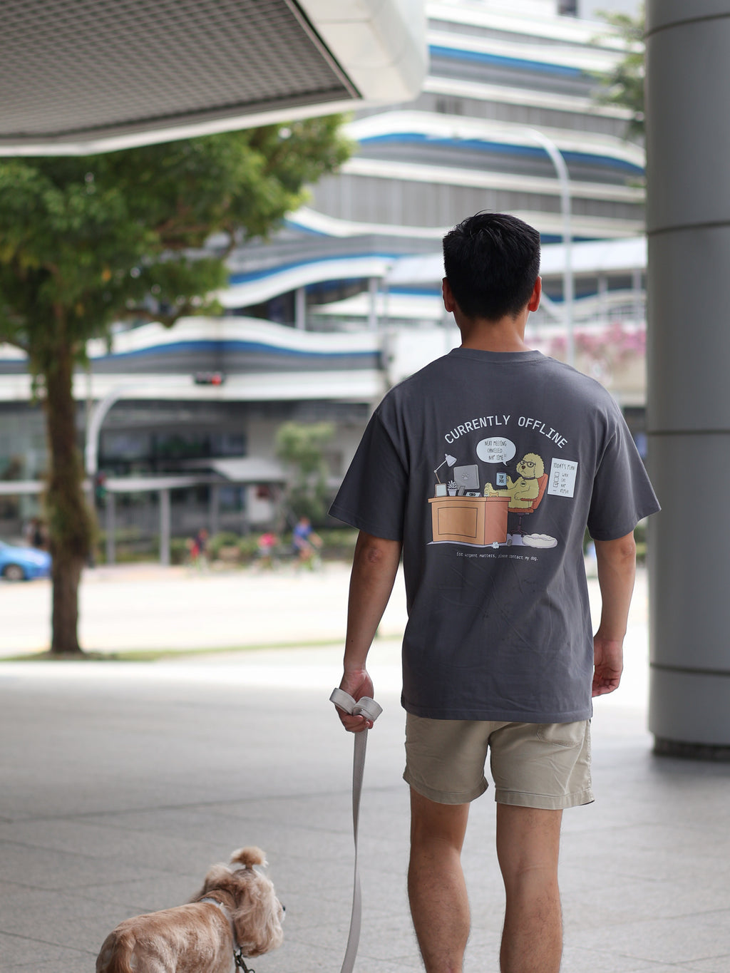 currently offline tee (grey)
