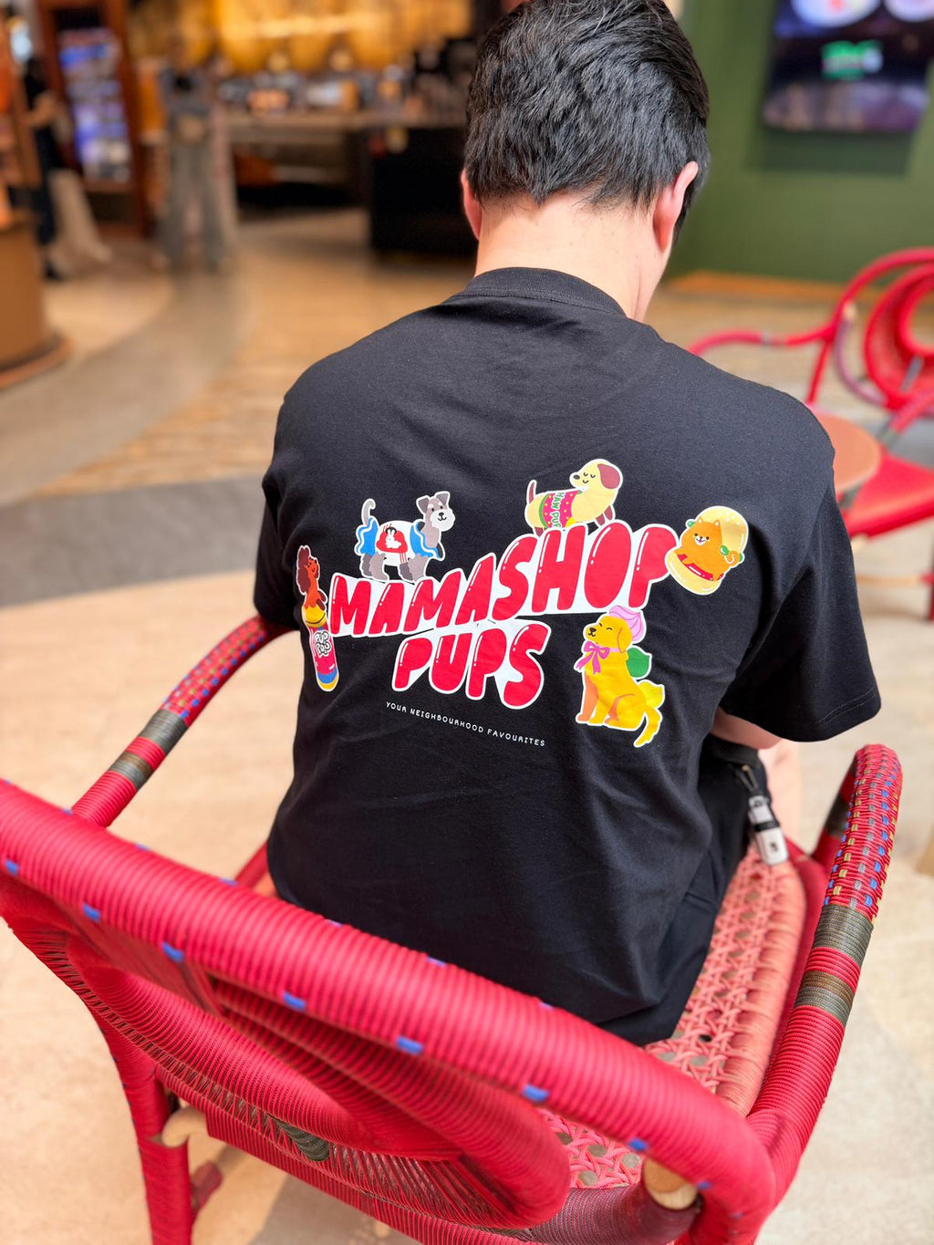 mamashop pups tee (black)