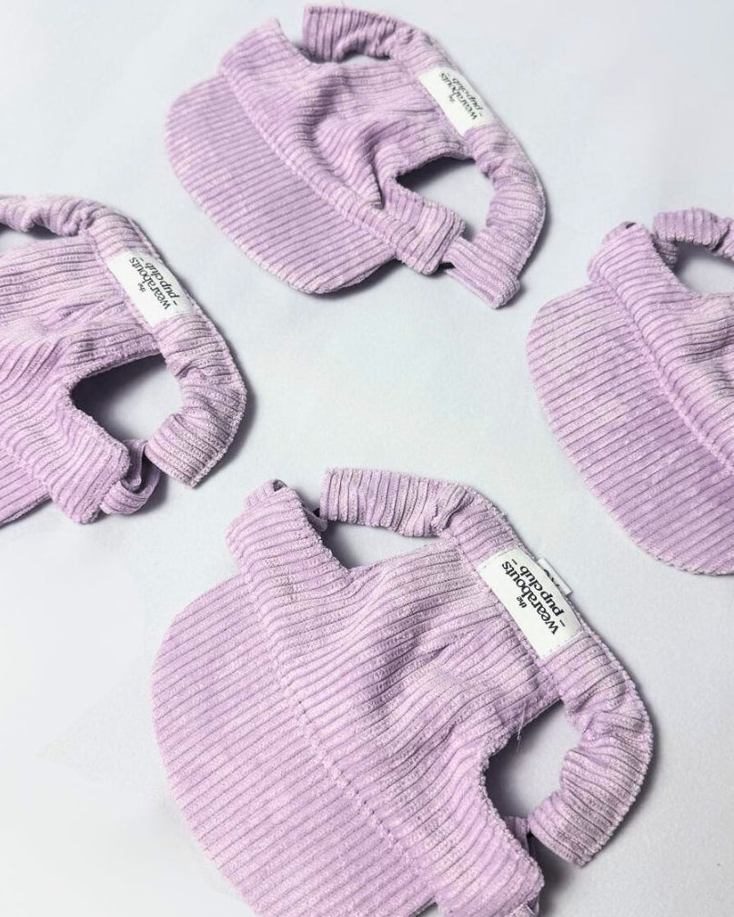 corduroy pup hat (purple) NEW