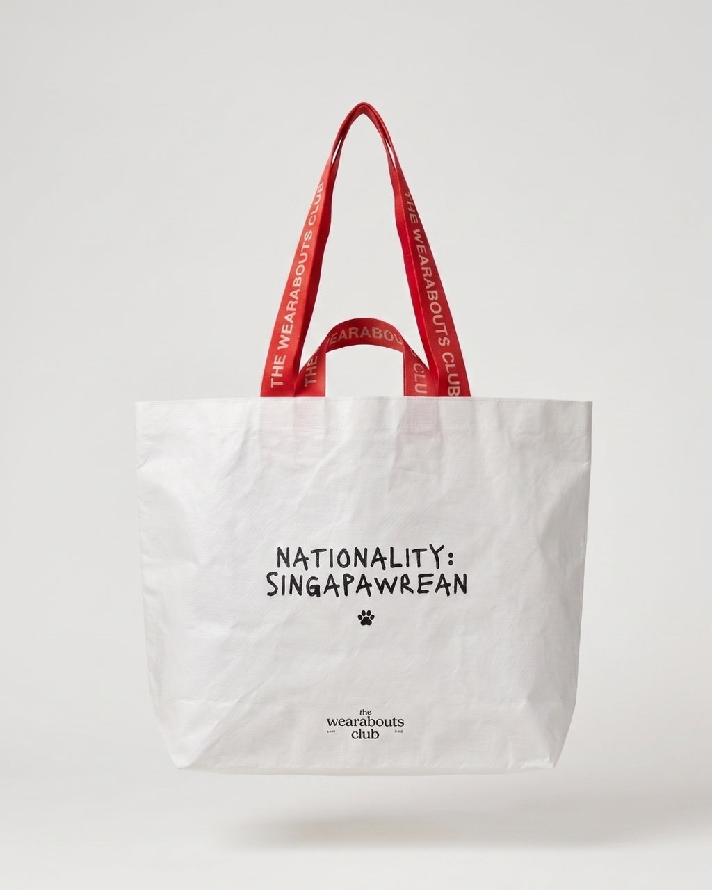 nationality: singapawrean tote bag