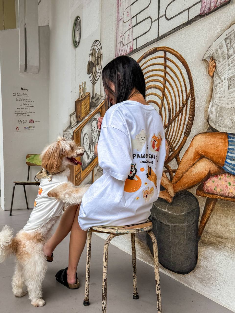 pawsperity snack club tee (white)