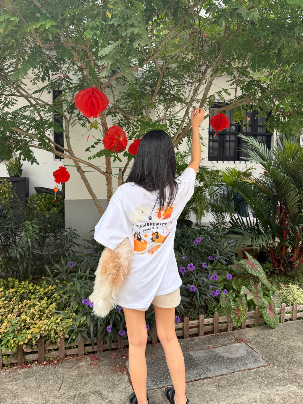 pawsperity snack club tee (white)