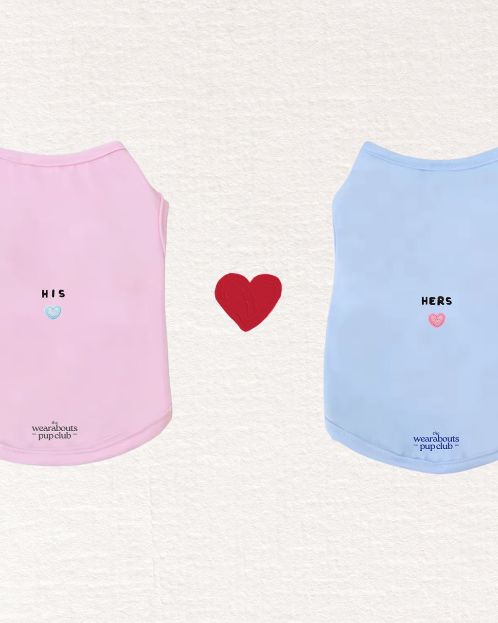 his/hers pup tee set