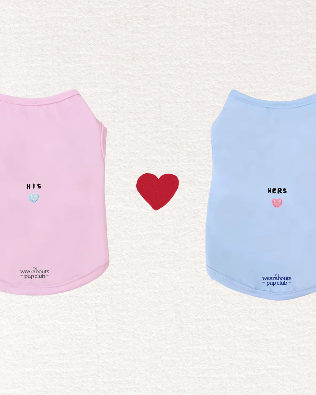 his/hers pup tee set