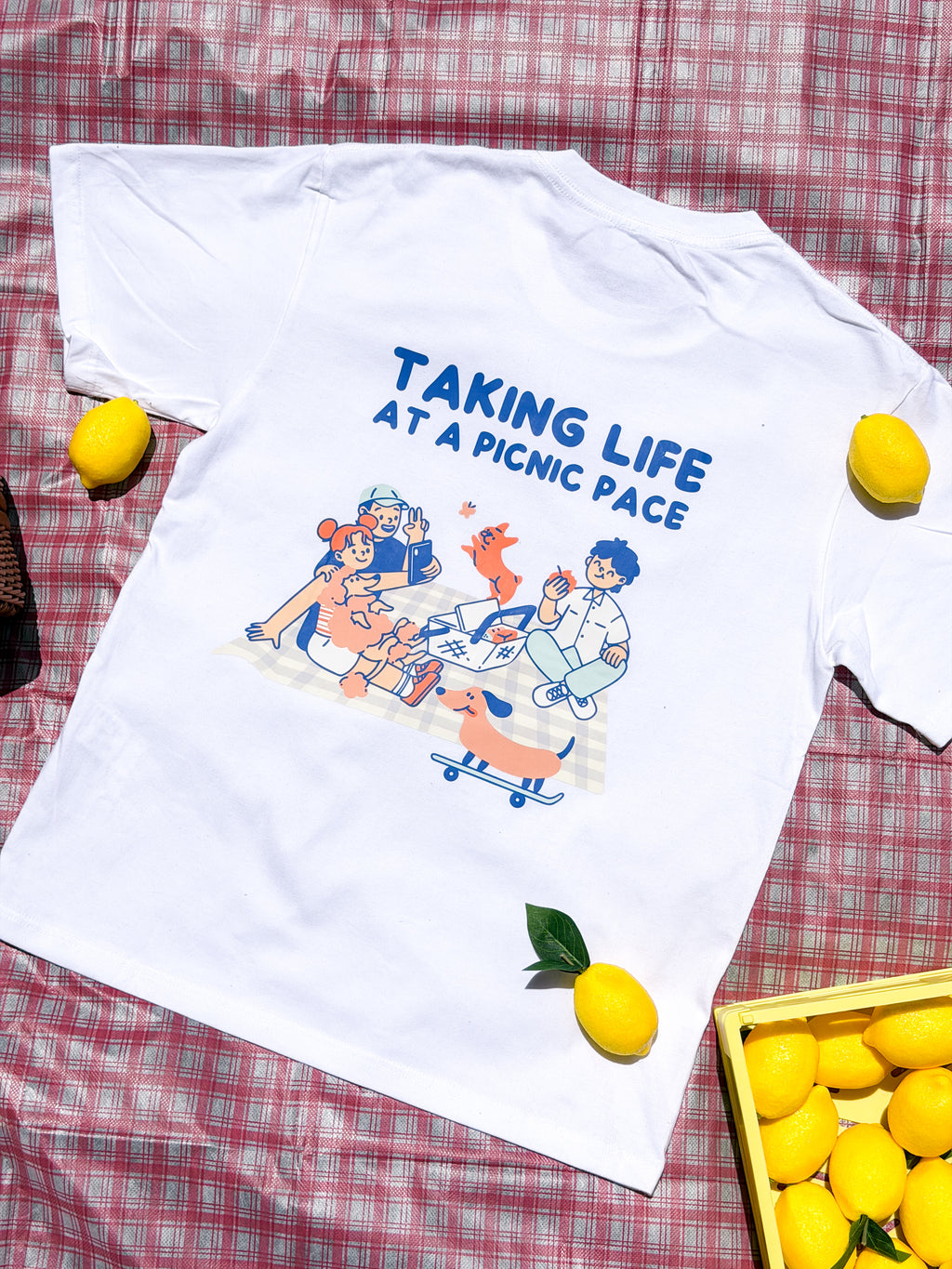 taking life at a picnic pace tee (white)