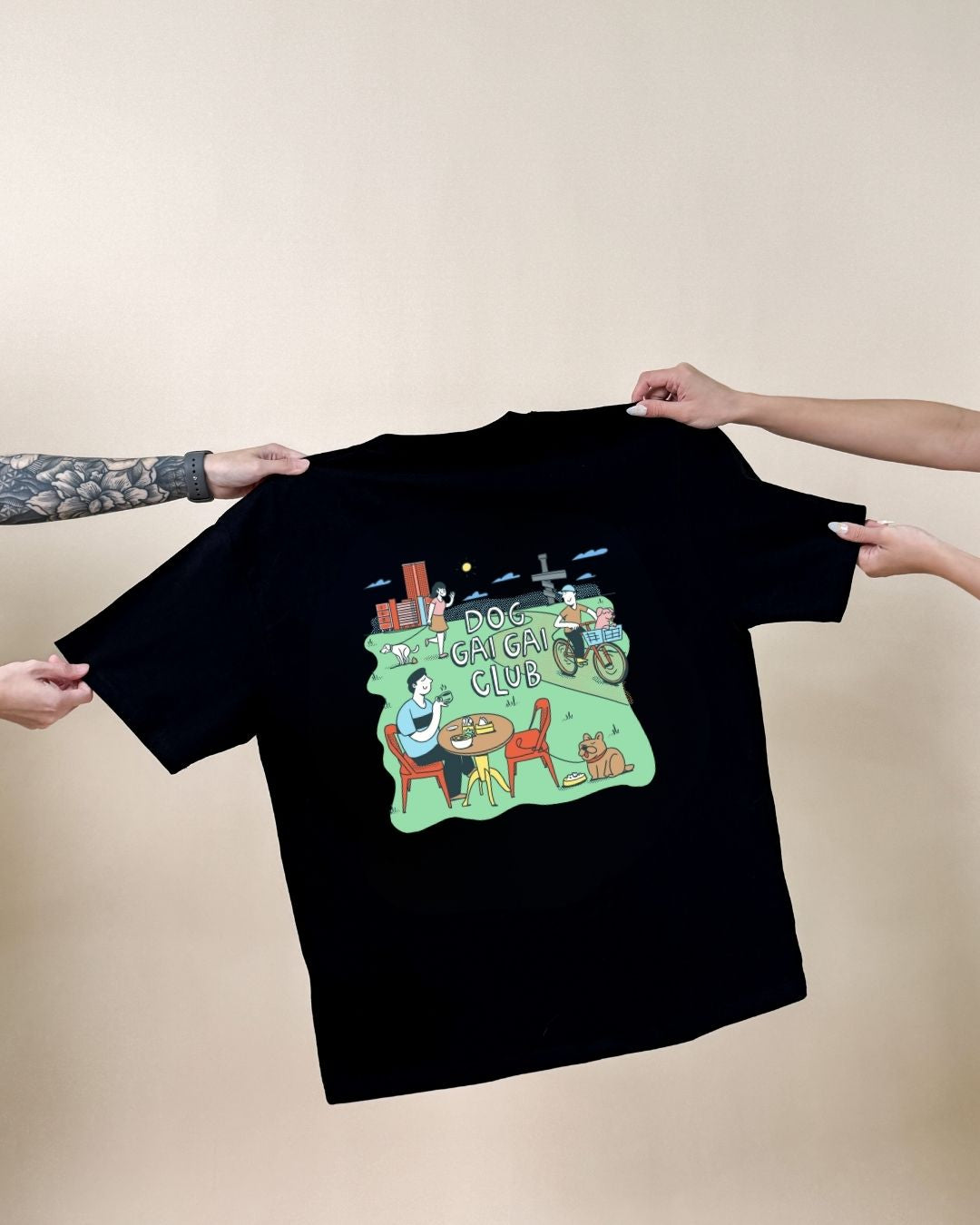 dog gai gai club tee (black)