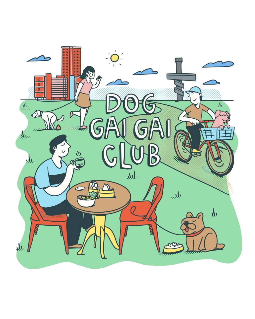 dog gai gai club tee (white)