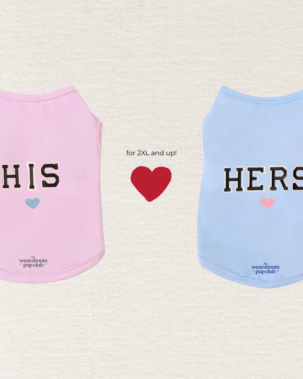 his/hers pup tee set