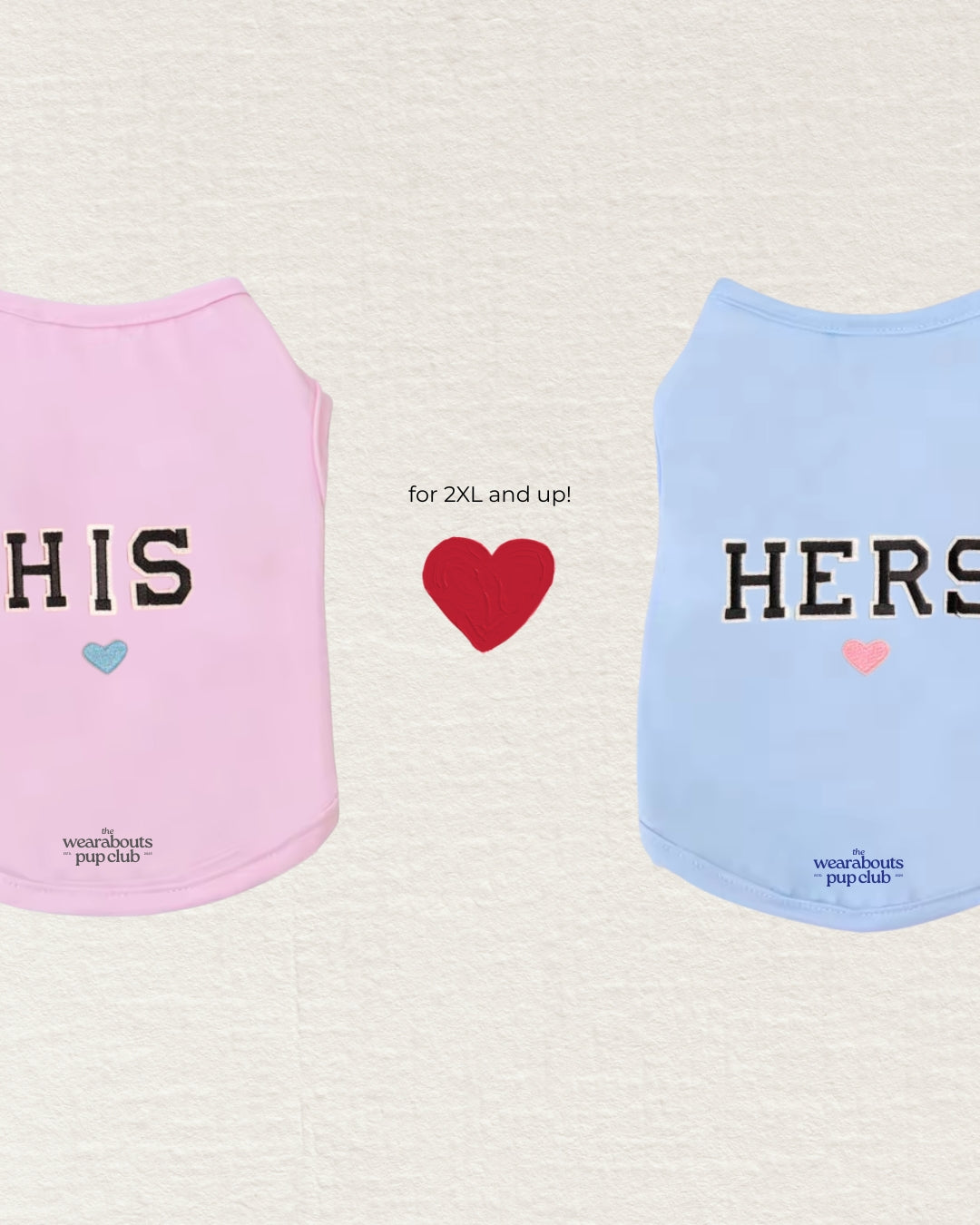 his/hers pup tee set