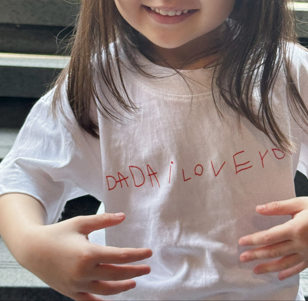 dada ily kids tee in white (preorder)