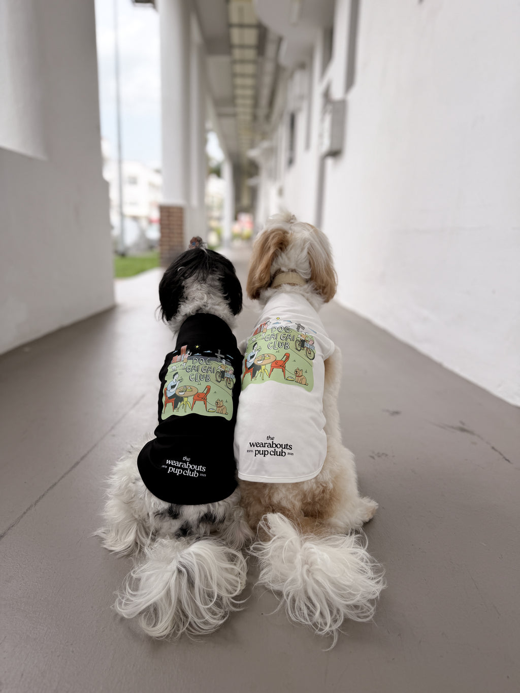 dog gai gai pup tee (white)