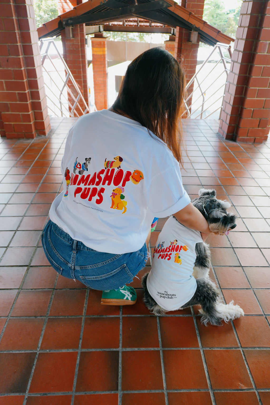 mamashop pups tee (white)