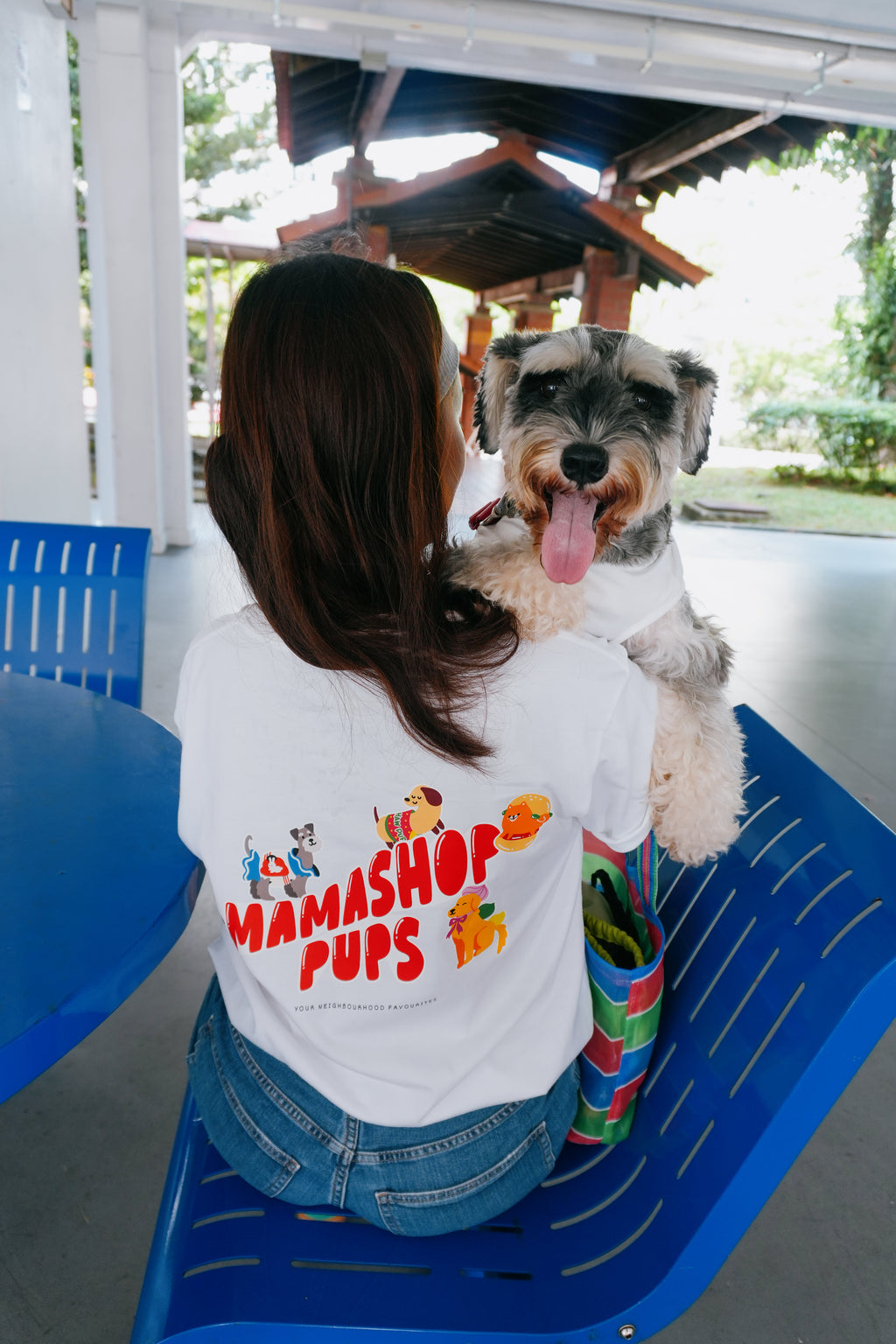 mamashop pups tee (white)