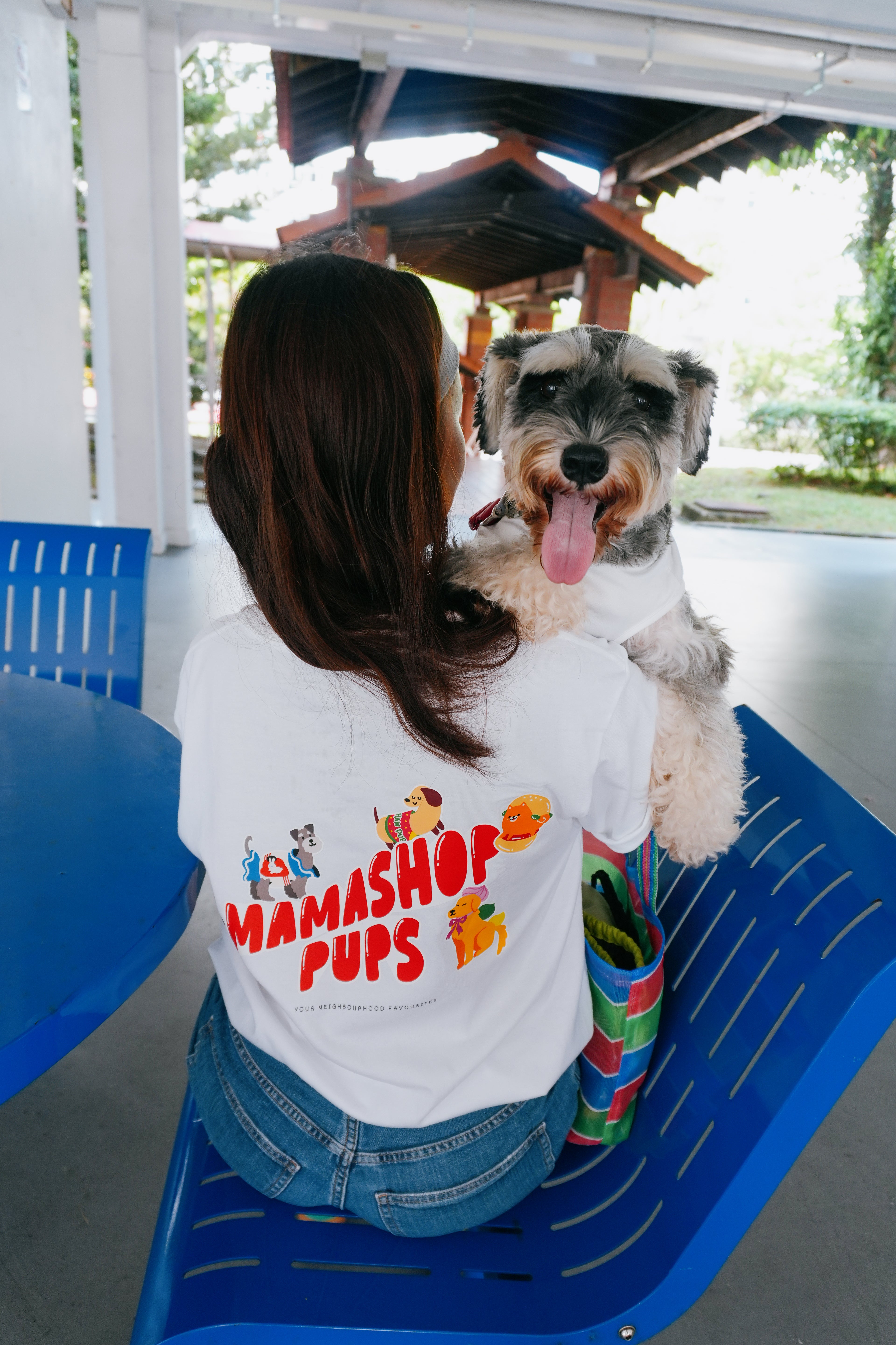 mamashop pups tee (white)