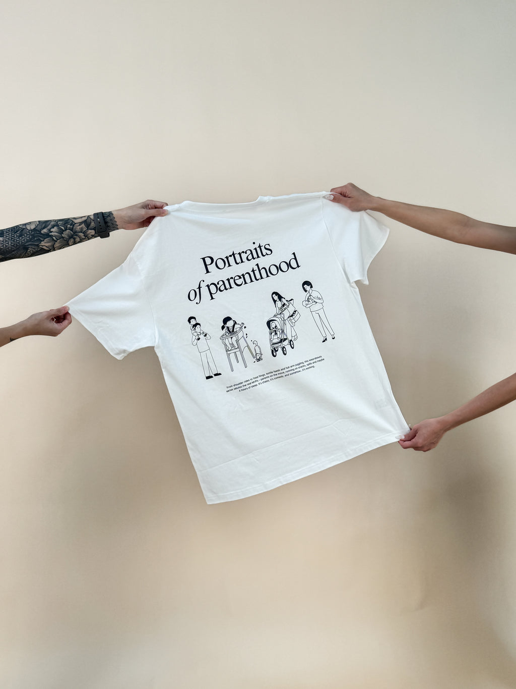 portraits of parenthood tee