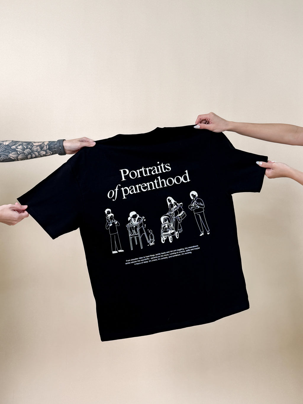 portraits of parenthood tee