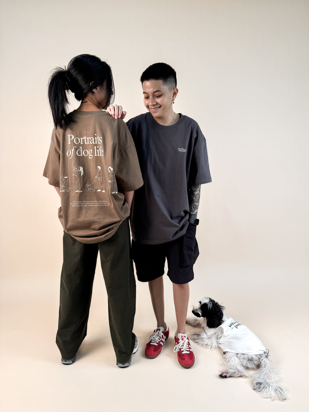 portraits of dog life tee