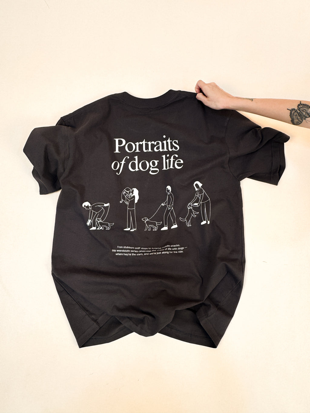 portraits of dog life tee
