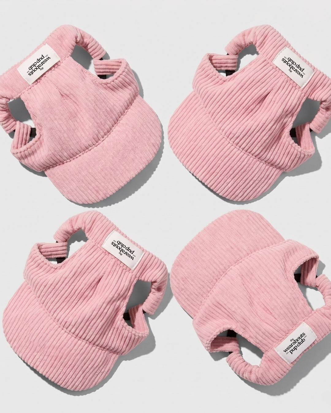 corduroy pup hat (powder pink)