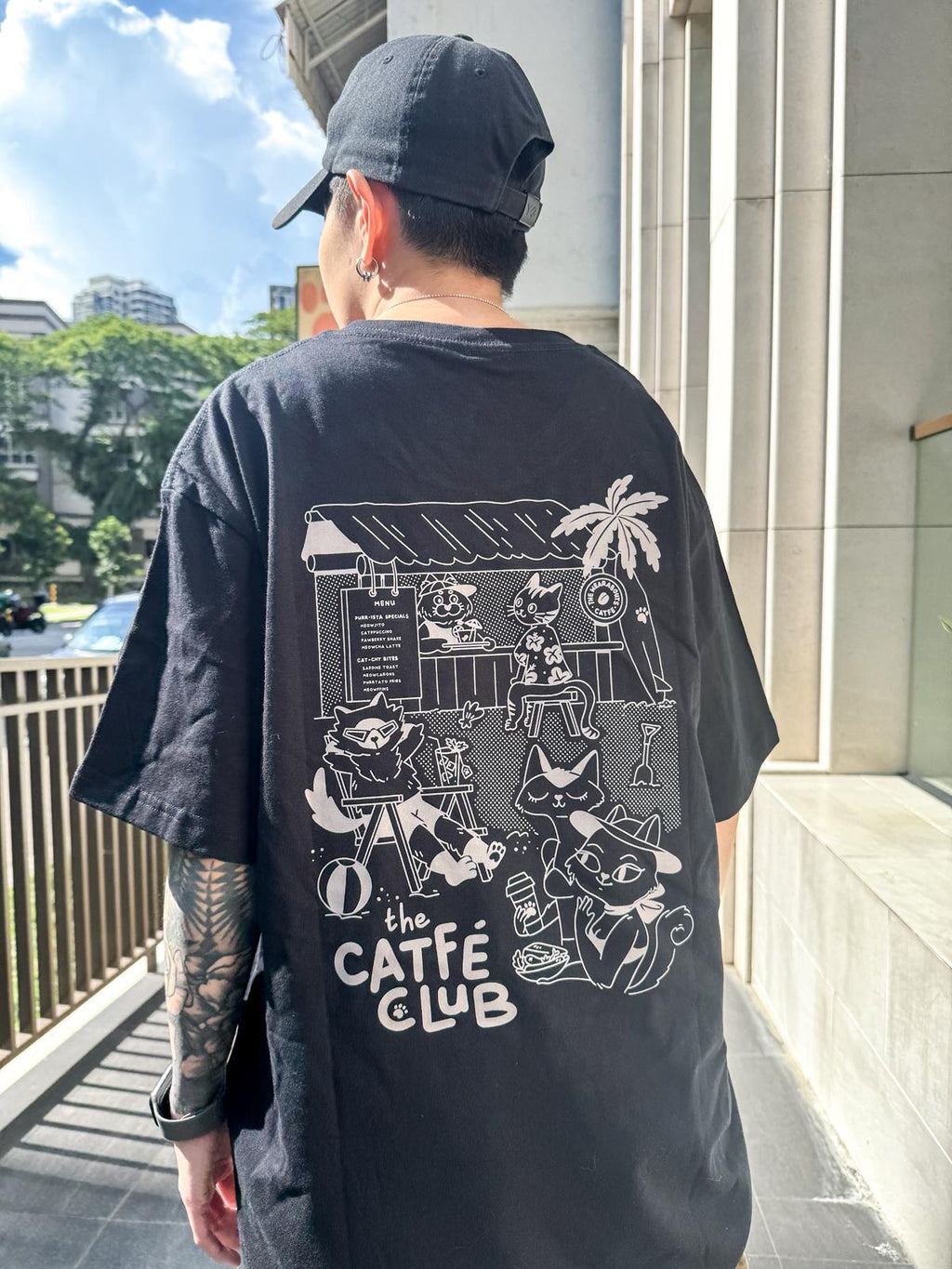 catfé club tee (black)