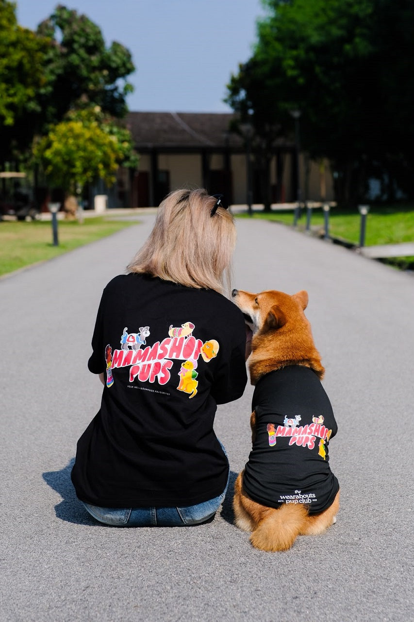 mamashop pups tee (black)
