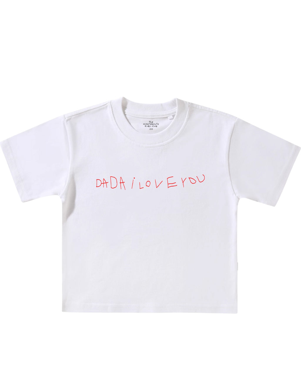 dada ily kids tee in white (preorder)