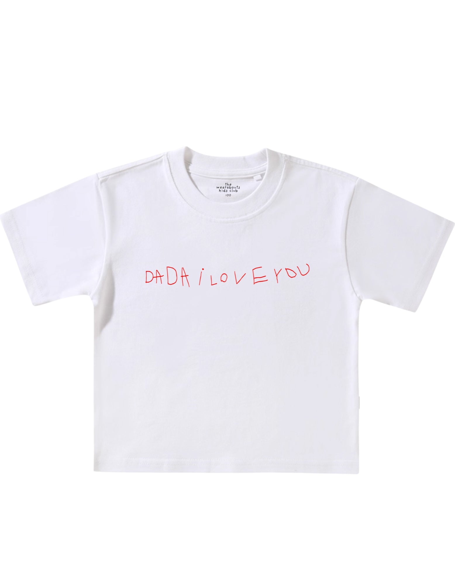 dada ily kids tee in white (preorder)