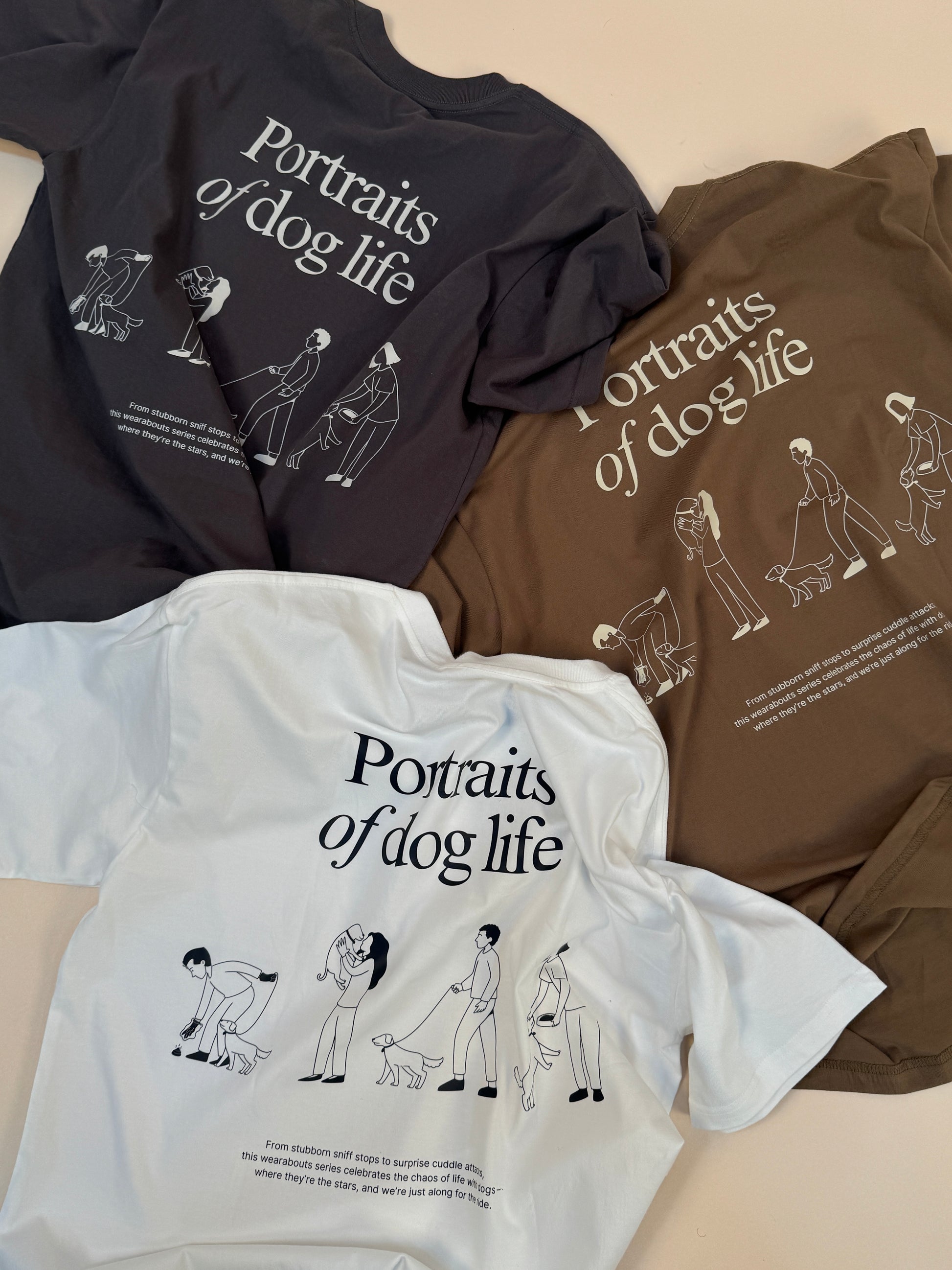 portraits of dog life tee
