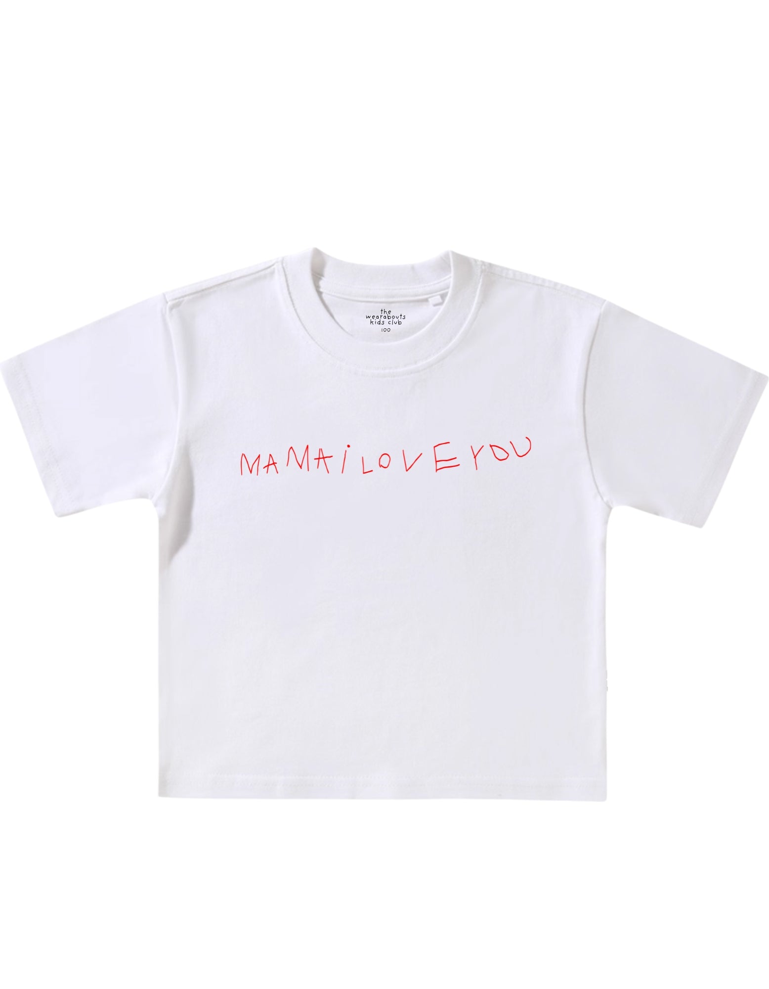 mama ily kids tee in white (preorder)